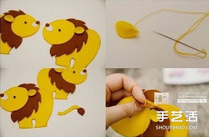 简单布艺小手工：可爱小动物的制作方法图解(图5)