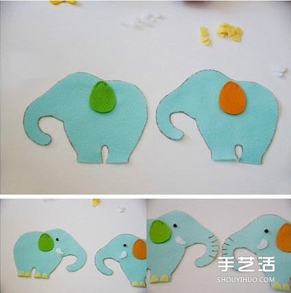 简单布艺小手工：可爱小动物的制作方法图解(图4)