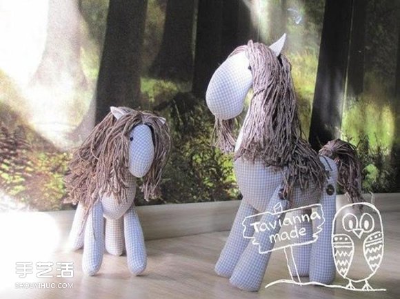 布艺马手工制作带图纸 毛绒玩具马DIY图解(图1) 布艺马手工制作带图纸 毛绒玩具马DIY图解(图1)