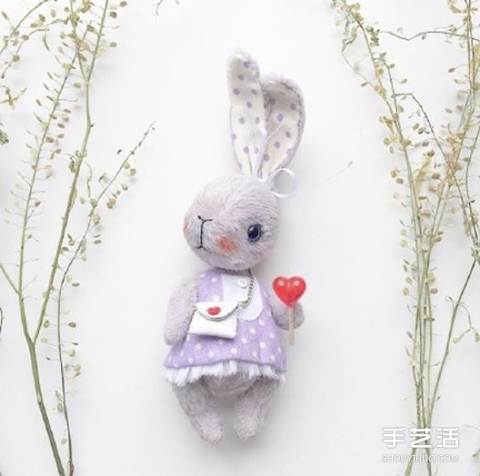 各种卖萌的手工布艺兔宝宝作品图片(图7)