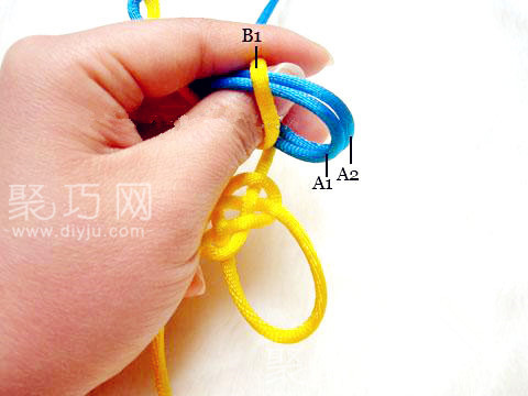 中国结之盘长蝴蝶双钱打法图解教程(图6)