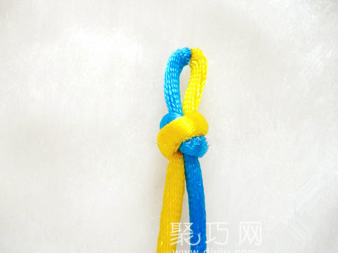 中国结之盘长蝴蝶双钱打法图解教程(图3)