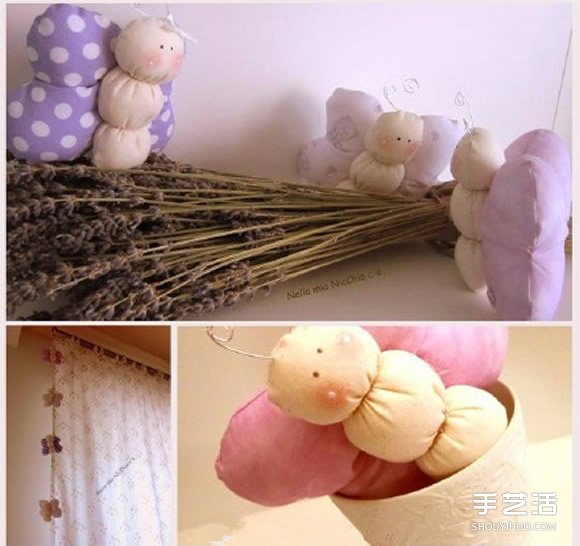 不织布蝴蝶宝宝制作 可爱布艺玩具蝴蝶宝宝DIY(图1)