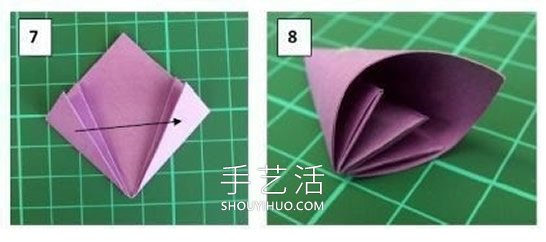 简单折纸立体樱花的折叠方法图解教程(图3) 简单折纸立体樱花的折叠方法图解教程(图3)