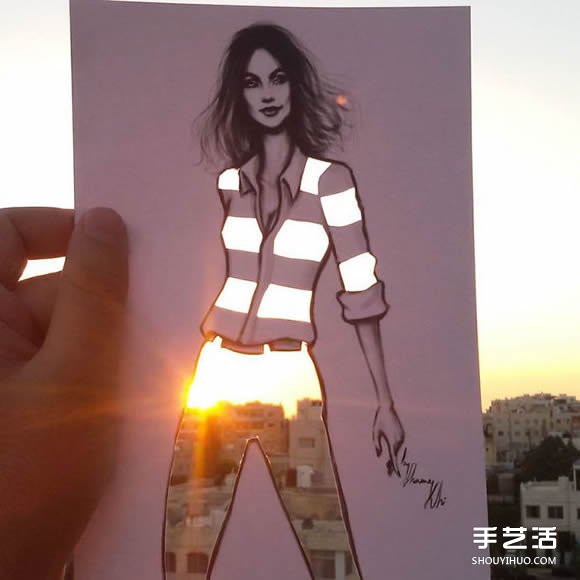 另类“剪纸画”创意DIY 把世界装进裙子！(图4)