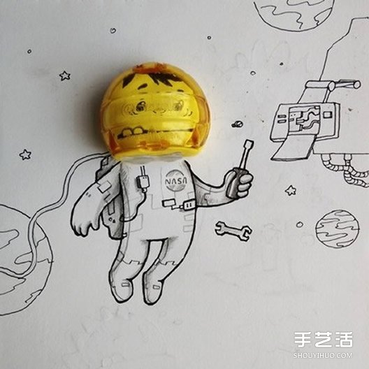 二次元和三次元结合 DIY充满童趣的漫画图片(图5) 二次元和三次元结合 DIY充满童趣的漫画图片(图5)
