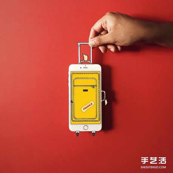 iPhone手机入画 DIY创意无限的有趣插画作品(图4) iPhone手机入画 DIY创意无限的有趣插画作品(图4)