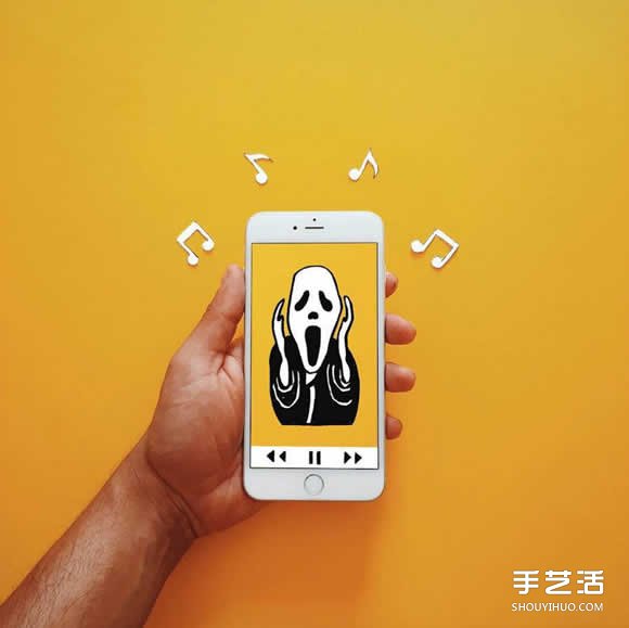 iPhone手机入画 DIY创意无限的有趣插画作品(图3) iPhone手机入画 DIY创意无限的有趣插画作品(图3)