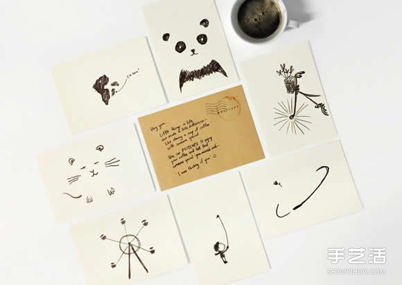 简单的明信片上手绘插图 用咖啡渍来完美收尾(图6) 简单的明信片上手绘插图 用咖啡渍来完美收尾(图6)