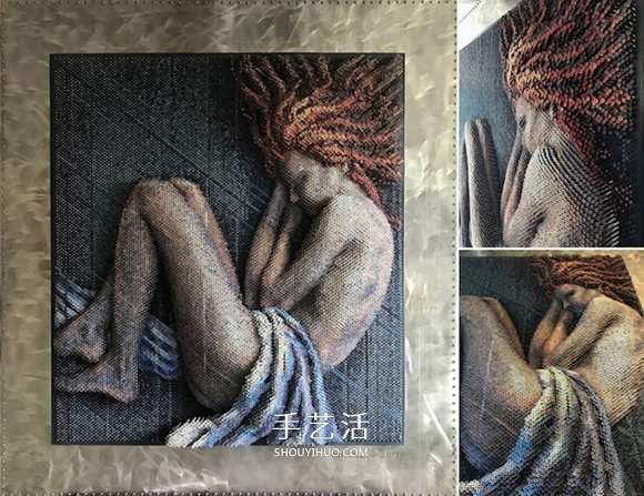 旋紧或松开，上万个螺丝钉制作的3D立体画像 - 诺云双维造物网