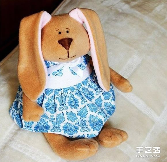 两种兔子布偶图纸 DIY布艺兔子制作图纸(图2)