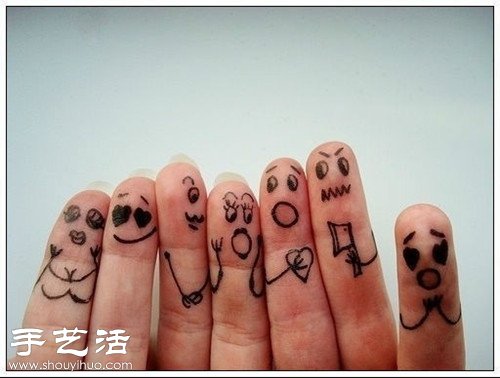 手指+简笔画 DIY另类恶搞“爱相随” - 诺云双维造物网