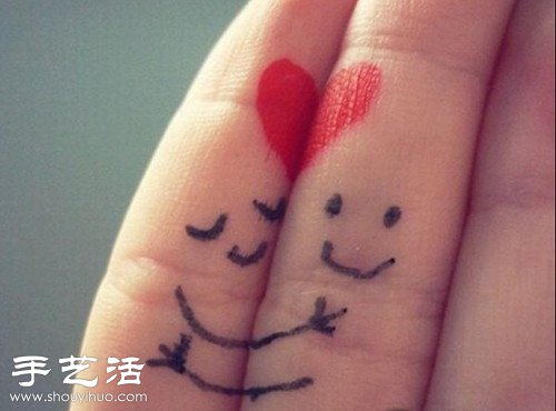 手指+简笔画 DIY另类恶搞“爱相随”(图4) 手指+简笔画 DIY另类恶搞“爱相随”(图4)