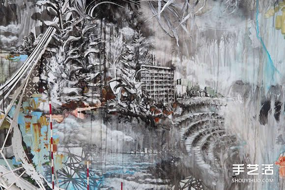 似画不是画:混合材质DIY奇幻华丽的立体山水画(图2) 似画不是画:混合材质DIY奇幻华丽的立体山水画(图2)