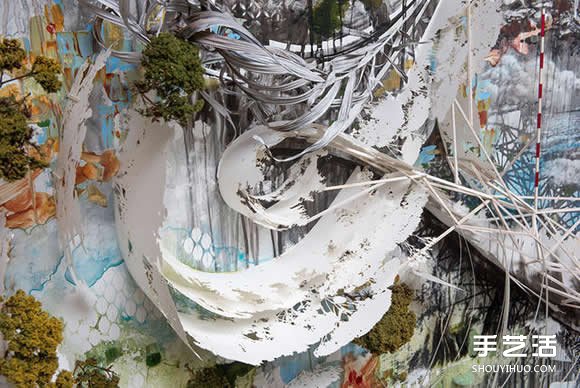 似画不是画：混合材质DIY奇幻华丽的立体山水画 - 诺云双维造物网