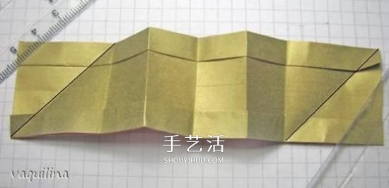 冬天的美丽折纸手工 立体雪花花球的折法图解(图9) 冬天的美丽折纸手工 立体雪花花球的折法图解(图9)