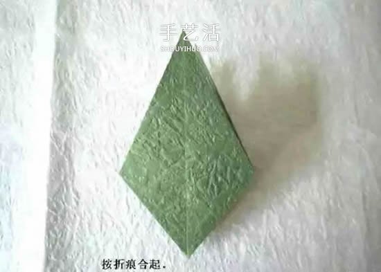折纸花朵不可少!简单花萼的折纸方法图解(图9) 折纸花朵不可少!简单花萼的折纸方法图解(图9)