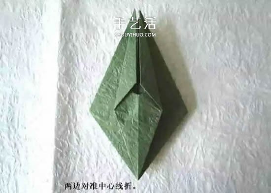 折纸花朵不可少!简单花萼的折纸方法图解(图11) 折纸花朵不可少!简单花萼的折纸方法图解(图11)