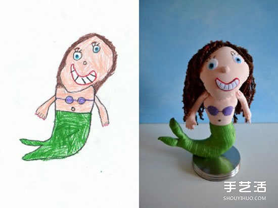 将4岁儿子涂鸦作品制作成毛绒玩具 爱心满满(图2)