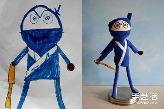 将4岁儿子涂鸦作品制作成毛绒玩具 爱心满满(图4)