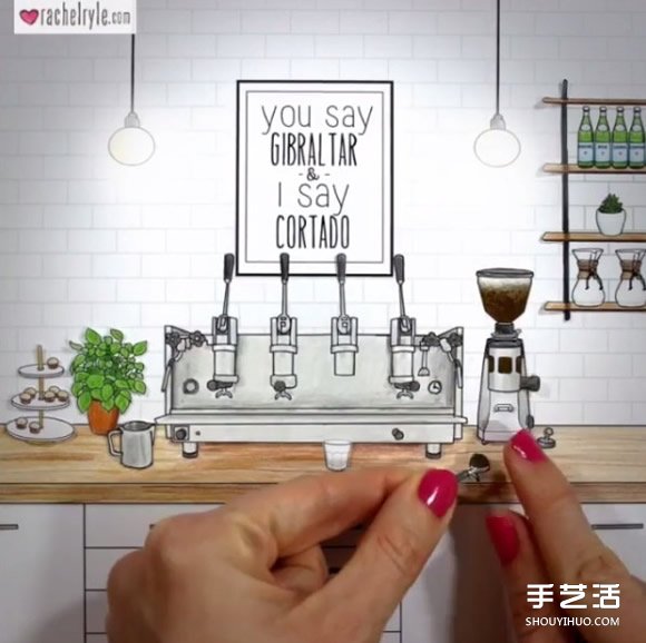 自制插画和拼贴 手绘风动画教你泡出完美拿铁(图7) 自制插画和拼贴 手绘风动画教你泡出完美拿铁(图7)