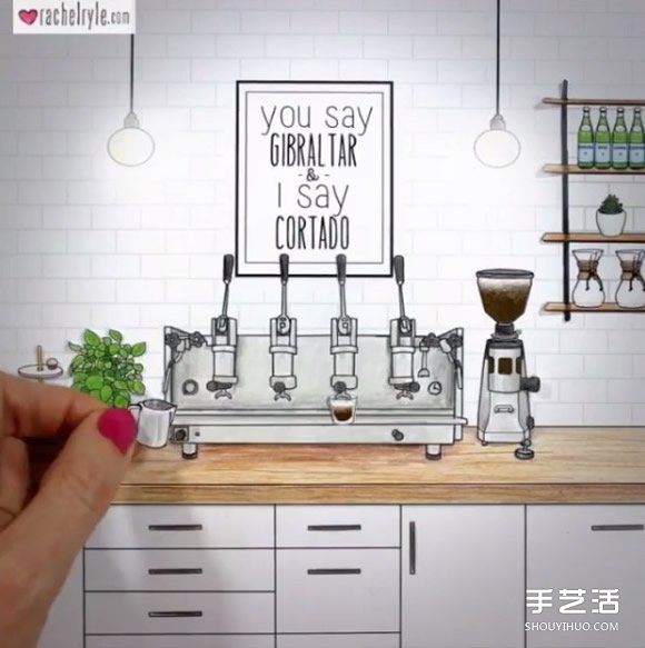 自制插画和拼贴 手绘风动画教你泡出完美拿铁(图8) 自制插画和拼贴 手绘风动画教你泡出完美拿铁(图8)