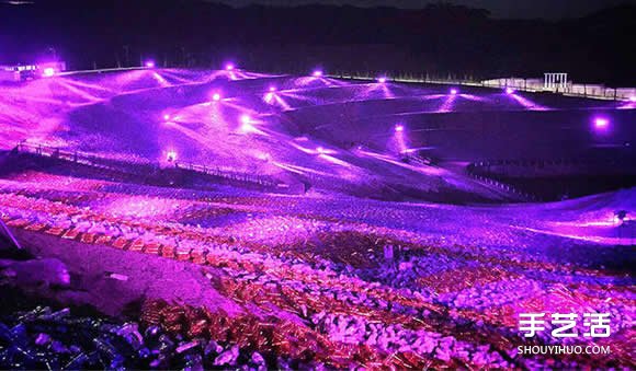 400万个饮料瓶变废为宝 打造梵高《星夜》(图4) 400万个饮料瓶变废为宝 打造梵高《星夜》(图4)