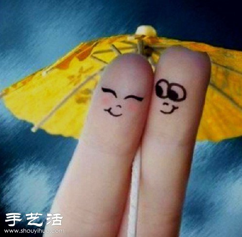 手指+简笔画 DIY温馨浪漫“爱相随”(图4)