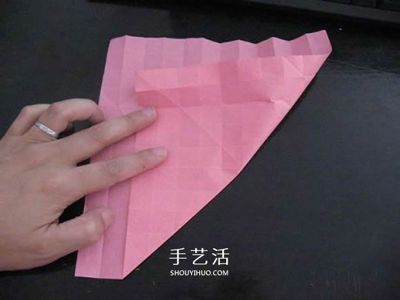 赠送初恋的小礼物!折纸蔷薇戒指的折法图解(图32) 赠送初恋的小礼物!折纸蔷薇戒指的折法图解(图32)