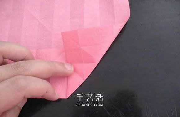 赠送初恋的小礼物!折纸蔷薇戒指的折法图解(图45) 赠送初恋的小礼物!折纸蔷薇戒指的折法图解(图45)