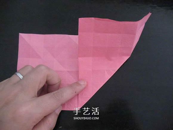 赠送初恋的小礼物!折纸蔷薇戒指的折法图解(图50) 赠送初恋的小礼物!折纸蔷薇戒指的折法图解(图50)