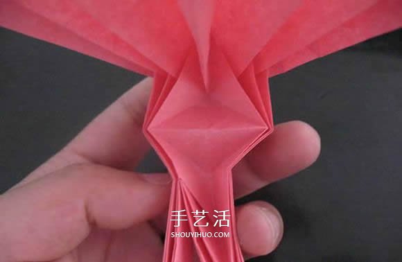 赠送初恋的小礼物!折纸蔷薇戒指的折法图解(图66) 赠送初恋的小礼物!折纸蔷薇戒指的折法图解(图66)