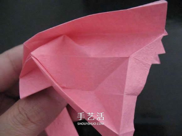 赠送初恋的小礼物!折纸蔷薇戒指的折法图解(图73) 赠送初恋的小礼物!折纸蔷薇戒指的折法图解(图73)