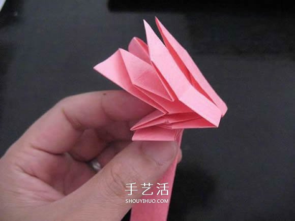 赠送初恋的小礼物!折纸蔷薇戒指的折法图解(图78) 赠送初恋的小礼物!折纸蔷薇戒指的折法图解(图78)