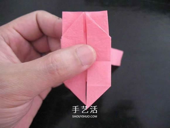 赠送初恋的小礼物!折纸蔷薇戒指的折法图解(图80) 赠送初恋的小礼物!折纸蔷薇戒指的折法图解(图80)