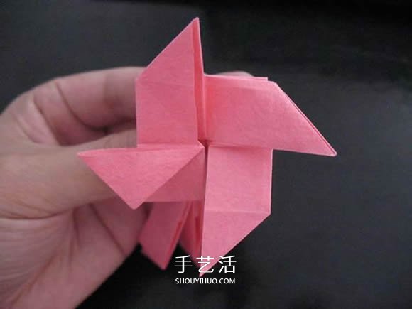 赠送初恋的小礼物!折纸蔷薇戒指的折法图解(图84) 赠送初恋的小礼物!折纸蔷薇戒指的折法图解(图84)