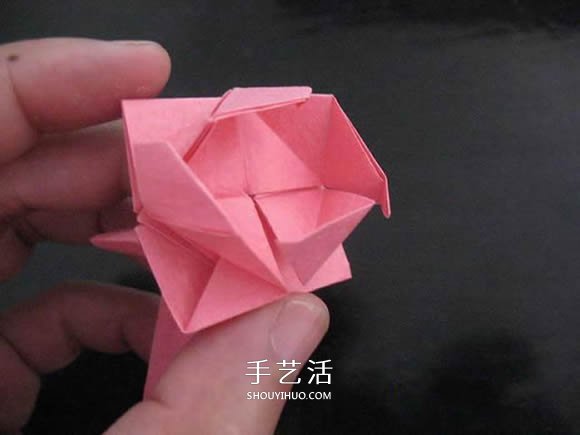 赠送初恋的小礼物!折纸蔷薇戒指的折法图解(图94) 赠送初恋的小礼物!折纸蔷薇戒指的折法图解(图94)