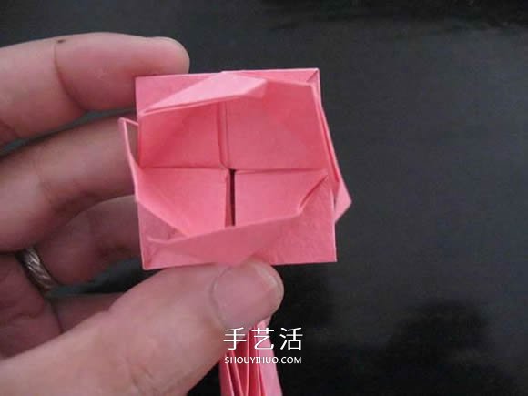 赠送初恋的小礼物!折纸蔷薇戒指的折法图解(图93) 赠送初恋的小礼物!折纸蔷薇戒指的折法图解(图93)