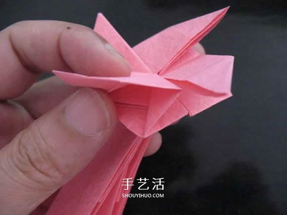 赠送初恋的小礼物!折纸蔷薇戒指的折法图解(图86) 赠送初恋的小礼物!折纸蔷薇戒指的折法图解(图86)