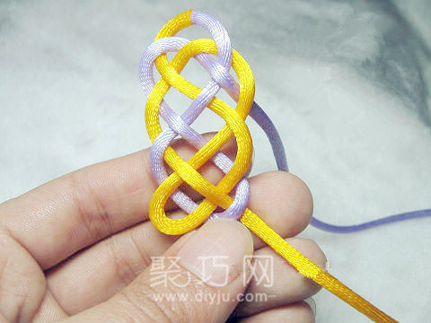 中国结之锦囊结（纲目结）编法图解教程(图4)