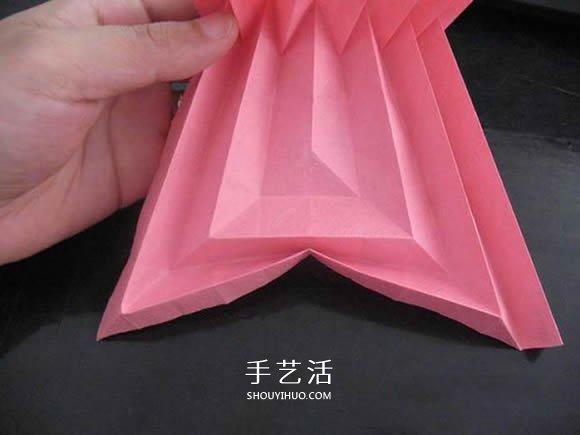 赠送初恋的小礼物!折纸蔷薇戒指的折法图解(图51) 赠送初恋的小礼物!折纸蔷薇戒指的折法图解(图51)