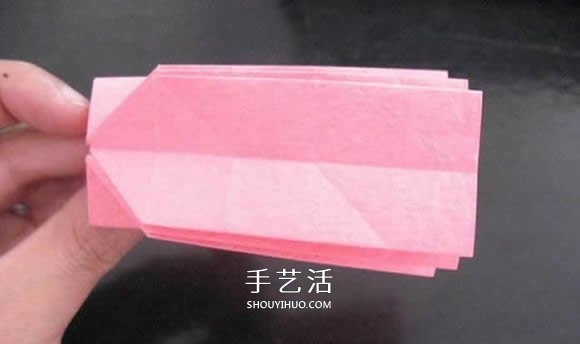 赠送初恋的小礼物!折纸蔷薇戒指的折法图解(图56) 赠送初恋的小礼物!折纸蔷薇戒指的折法图解(图56)