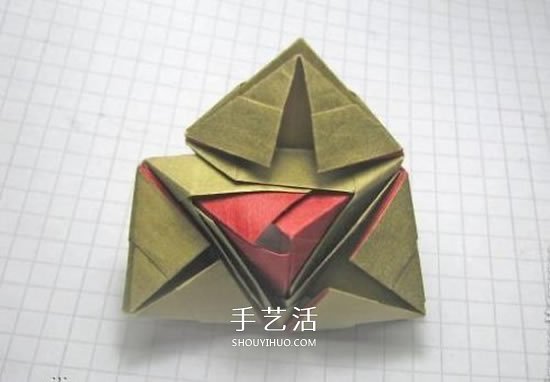 冬天的美丽折纸手工 立体雪花花球的折法图解(图13) 冬天的美丽折纸手工 立体雪花花球的折法图解(图13)