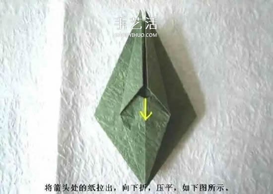 折纸花朵不可少!简单花萼的折纸方法图解(图11) 折纸花朵不可少!简单花萼的折纸方法图解(图11)