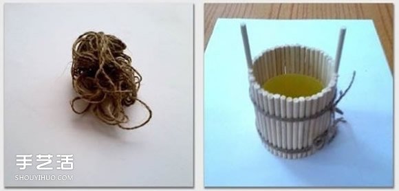 口香糖瓶子废物利用DIY手工制作水桶模型(图3) 口香糖瓶子废物利用DIY手工制作水桶模型(图3)