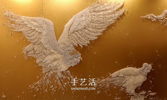 复杂且有诗意 利用扣子和钉子DIY制作创意画(图6) 复杂且有诗意 利用扣子和钉子DIY制作创意画(图6)
