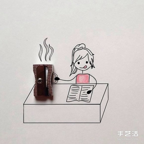 创意画作品欣赏:讲述可爱女生的日常生活(图4) 创意画作品欣赏:讲述可爱女生的日常生活(图4)