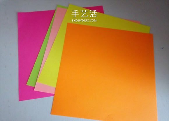 简单又漂亮五瓣纸花的折法步骤图解 - 诺云双维造物网