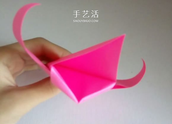简单又漂亮五瓣纸花的折法步骤图解(图7) 简单又漂亮五瓣纸花的折法步骤图解(图7)