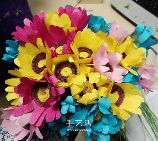 手揉纸花的手工制作教程 新手也能轻松完成!(图4) 手揉纸花的手工制作教程 新手也能轻松完成!(图4)